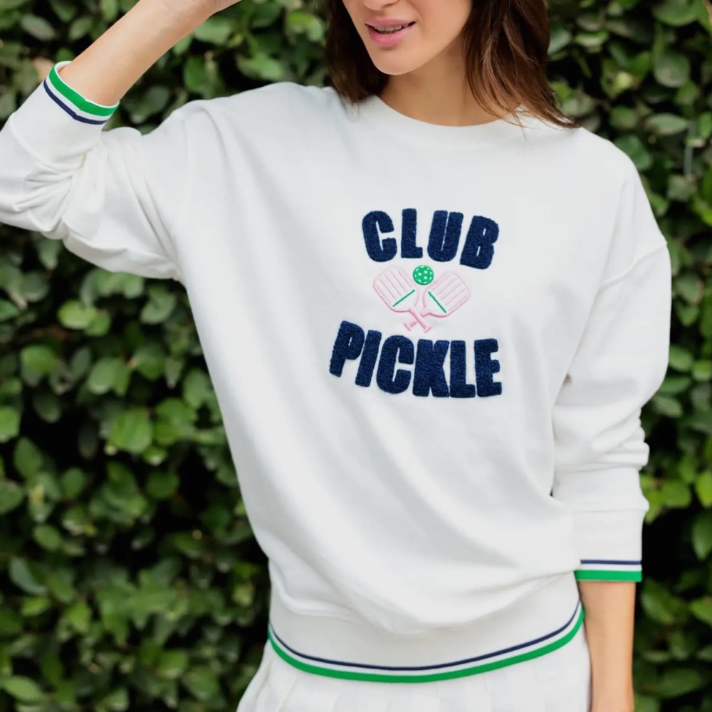White Club Pickle Sweatshirt by shiraleah